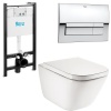 ПЭК Roca THE GAP Rimless унитаз+сид.микр.+инстал.+кнопка