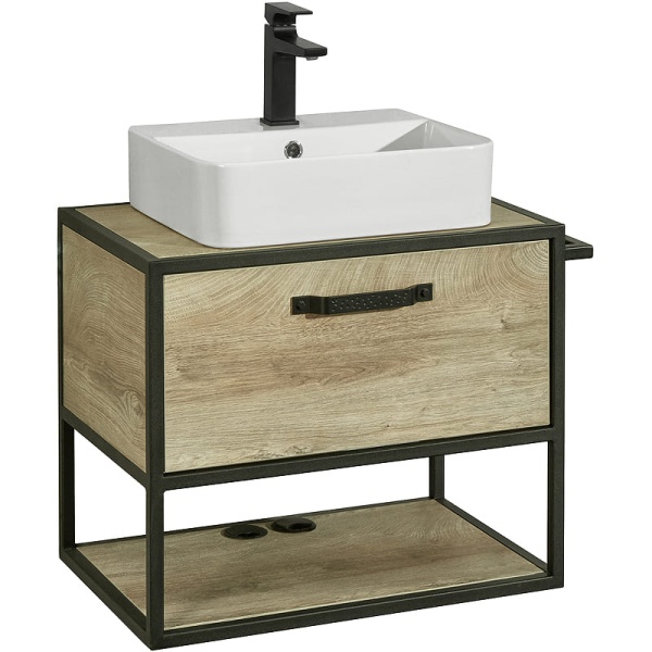 Тумба-умывальник Акватон Лофт Фабрик 65, дуб эндгрейн без раковины (доп.выписать раковину Фабиа 65) в Сочи и Адлере Тумба-умывальник Акватон Лофт Фабрик 65, дуб эндгрейн без раковины (доп.выписать раковину Фабиа 65) в Сочи и Адлере