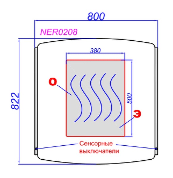 NERINGA 80 Зеркало со светодиодной подсветкой в металлическом профиле, системой обогрева от запотевания, а также двумя выключателями (Ш80хВ82хГ3) в Сочи и Адлере NERINGA 80 Зеркало со светодиодной подсветкой в металлическом профиле, системой обогрева от запотевания, а также двумя выключателями (Ш80хВ82хГ3) в Сочи и Адлере