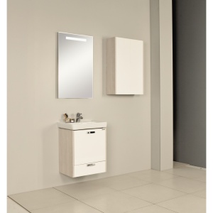 ЙОРК 55 М тумба-умывальник белый/ясень фабрик в Сочи и Адлере ЙОРК 55 М тумба-умывальник белый/ясень фабрик в Сочи и Адлере