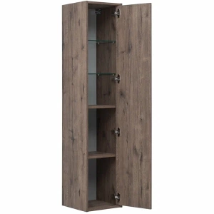 Шкаф-пенал для ванной Aquanet Lino 35 Дуб Веллингтон Шкаф-пенал для ванной Aquanet Lino 35 Дуб Веллингтон