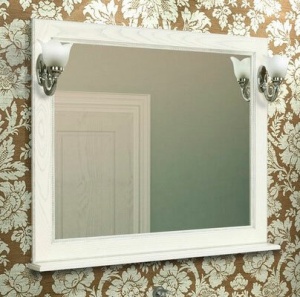 Жерона зеркало 105 белое золото БЕЗ СВЕТИЛЬНИКОВ Жерона зеркало 105 белое золото БЕЗ СВЕТИЛЬНИКОВ