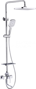 Смеситель для ванны и душа с верхней душевой лейкой "Тропический дождь" Смеситель для ванны и душа с верхней душевой лейкой "Тропический дождь"