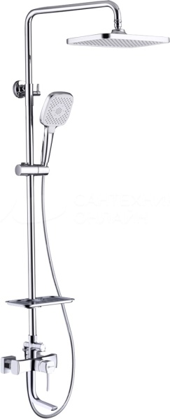 Смеситель для ванны и душа с верхней душевой лейкой "Тропический дождь" Смеситель для ванны и душа с верхней душевой лейкой "Тропический дождь"