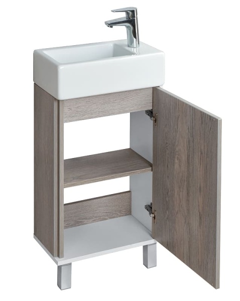 Эмма Тумба 447,5х625х245 белый/дуб Навара) (раковина приобретается отдельно Эрис 46) в Сочи и Адлере Эмма Тумба 447,5х625х245 белый/дуб Навара) (раковина приобретается отдельно Эрис 46) в Сочи и Адлере