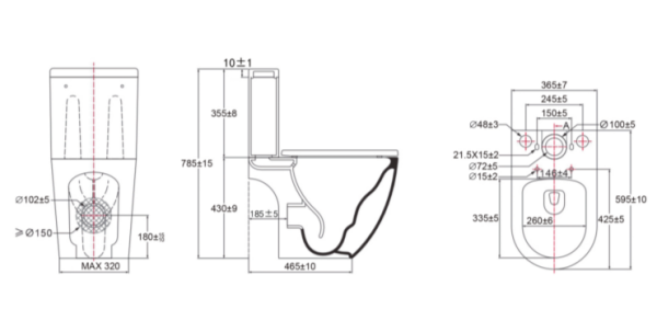 Унитаз-компакт Kerald THIRA (Тира) безободковый, Торнадо 595*360*710 мм,с сиденьем микролифт дюропласт в Сочи и Адлере Унитаз-компакт Kerald THIRA (Тира) безободковый, Торнадо 595*360*710 мм,с сиденьем микролифт дюропласт в Сочи и Адлере