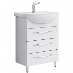 АЛЛЕГРО 65 Тумба на ножках, три ящика с раковиной ЭЛЕГАНС 65 (Ш65,5хВ85,5хГ44,5) Agr.01.06/3+Элеганс 65  АЛЛЕГРО 65 Тумба на ножках, три ящика с раковиной ЭЛЕГАНС 65 (Ш65,5хВ85,5хГ44,5) Agr.01.06/3+Элеганс 65