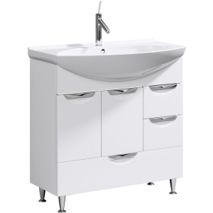 ЛАЙН 85 Тумба на ножках, четыре ящика и дверь БЕЗ РАКОВИНЫ (Лагуна 85) ЛАЙН 85 Тумба на ножках, четыре ящика и дверь БЕЗ РАКОВИНЫ (Лагуна 85)