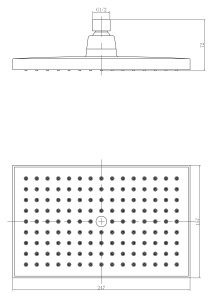 Душевая лейка верхняя Lemark LM8039C 1-функциональная, прямоугольная 250х160 мм, хром в Сочи и Адлере Душевая лейка верхняя Lemark LM8039C 1-функциональная, прямоугольная 250х160 мм, хром в Сочи и Адлере