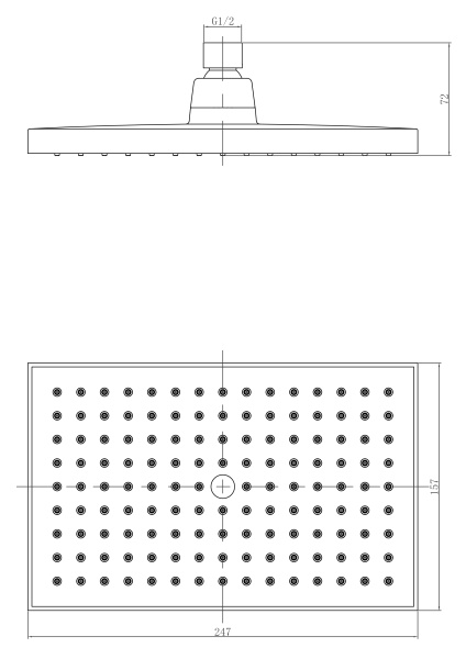 Душевая лейка верхняя Lemark LM8039C 1-функциональная, прямоугольная 250х160 мм, хром в Сочи и Адлере Душевая лейка верхняя Lemark LM8039C 1-функциональная, прямоугольная 250х160 мм, хром в Сочи и Адлере