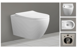 Унитаз подвесной Kerald SHIK безободковый, торнадо, 520*360*360 мм,сиденье дюропласт, микролифт в Сочи и Адлере Унитаз подвесной Kerald SHIK безободковый, торнадо, 520*360*360 мм,сиденье дюропласт, микролифт в Сочи и Адлере