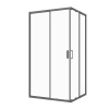 Душевое ограждениe 100*100*195 графит,6мм