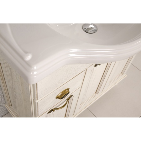 ЖЕРОНА 105 тумба-умывальник белое золото БЕЗ раковины в Сочи и Адлере