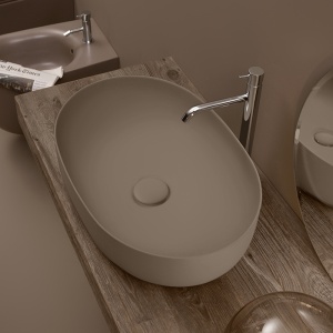 Kerasan Nolita Раковина накладная 60х40 см, без отв под смеситель, цвет Bruno matt Kerasan Nolita Раковина накладная 60х40 см, без отв под смеситель, цвет Bruno matt