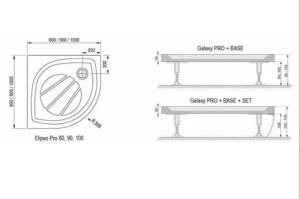 Поддон ELIPSO PRO-100  бел в Сочи и Адлере Поддон ELIPSO PRO-100  бел в Сочи и Адлере