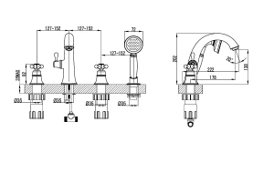 Смеситель встраиваемый Lemark Vintage LM2841B для ванны в Сочи и Адлере Смеситель встраиваемый Lemark Vintage LM2841B для ванны в Сочи и Адлере