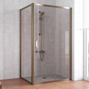 Душевой уголок Vegas Glass ZS-F 100*90 05 05 профиль бронза, стекло бронза Душевой уголок Vegas Glass ZS-F 100*90 05 05 профиль бронза, стекло бронза