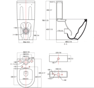 Унитаз-компакт Kerald ARC (Арки) безободковый, Торнадо 600*375*830 мм,с сиденьем микролифт дюропласт в Сочи и Адлере Унитаз-компакт Kerald ARC (Арки) безободковый, Торнадо 600*375*830 мм,с сиденьем микролифт дюропласт в Сочи и Адлере