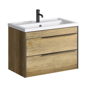 FARGO 80 Тумба подвесная дуб балтийский с раковиной CLASSIC 80/ФОСТЕР 80/МИРАНДА 80 (Ш81хВ60,7хГ46) FRG0108DB+Фостер80  FARGO 80 Тумба подвесная дуб балтийский с раковиной CLASSIC 80/ФОСТЕР 80/МИРАНДА 80 (Ш81хВ60,7хГ46) FRG0108DB+Фостер80