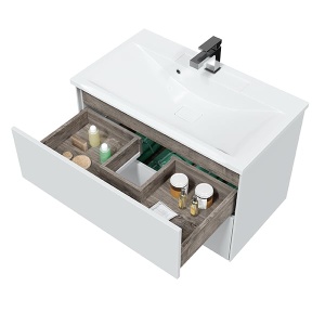 Ultra 80 тумба подвесная (2 ящ.) белая глянцевая 800 (дополнительно Next 80 раковина керамическая) в Сочи и Адлере