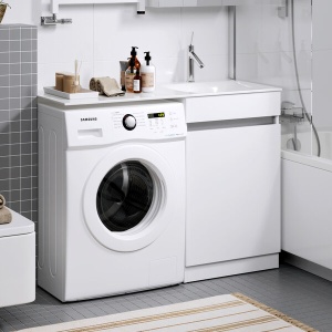 FORMA 55 Тумба, два ящика, бельевая корзина справа, и двумя отсеками для хранения с раковиной ФОРМА 115 (Ш115хВ88хГ50) FOR0105KR+Форма 115 FOR.11.04.D FORMA 55 Тумба, два ящика, бельевая корзина справа, и двумя отсеками для хранения с раковиной ФОРМА 115 (Ш115хВ88хГ50) FOR0105KR+Форма 115 FOR.11.04.D