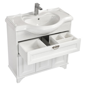 ИДЕЛЬ 105 тумба дуб белый без раковины AMERICA 105 ИДЕЛЬ 105 тумба дуб белый без раковины AMERICA 105