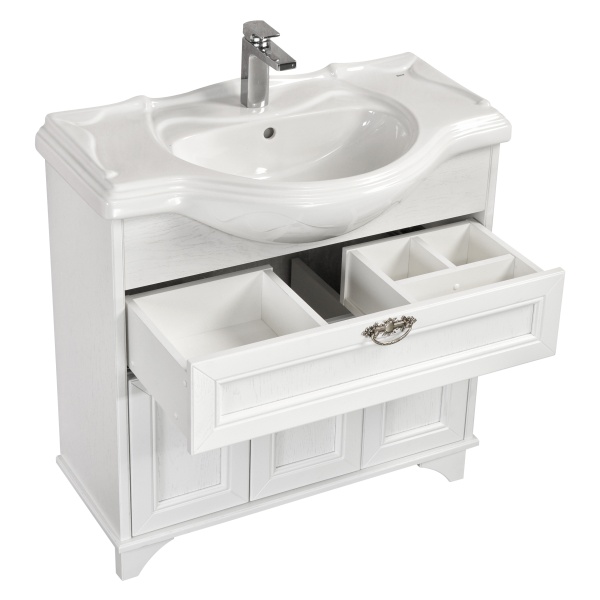 ИДЕЛЬ 105 тумба дуб белый без раковины AMERICA 105 ИДЕЛЬ 105 тумба дуб белый без раковины AMERICA 105