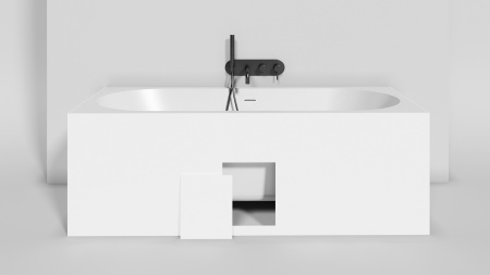 ORNELLA AXIS KIT 176x80 Встраиваемая ванна с прямоугольной чашей, регулируемые ножки, донный клапан "Up&Down" белый, сифон, интегрированный слив-перел в Сочи и Адлере