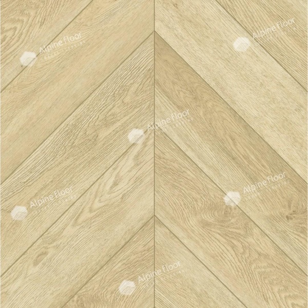 Alpine Floor LVT Дуб Ваниль Селект Chevron 555×127×2,5 мм (1.974м2), 28шт (14А+14B) в Сочи и Адлере