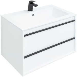 Тумба для раковины Aquanet Lino 70 (2 ящ.) белый матовый (доп.раковина Электра 70) Тумба для раковины Aquanet Lino 70 (2 ящ.) белый матовый (доп.раковина Электра 70)