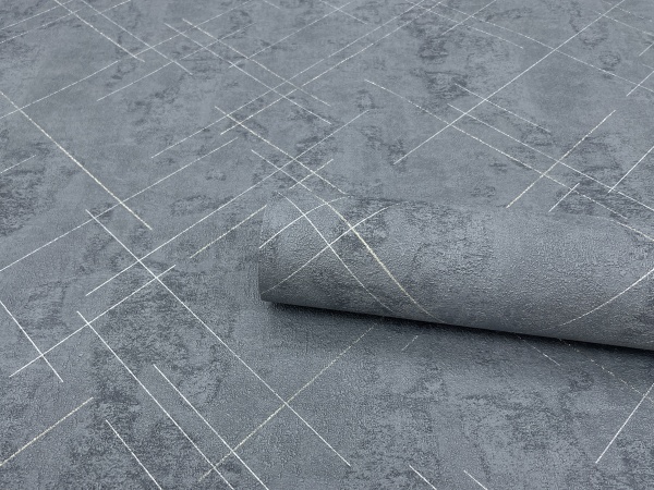 Обои Erismann Lines, винил на флизелиновой основе, 1,06*10,05м, Серый/Графитовый мотив в Сочи и Адлере