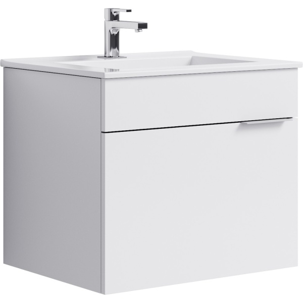 БРИГ 60 Тумба подвесная, один ящик с раковиной QUADRO 60 (Ш60,5хВ51хГ47) Br.01.06/1/W+Quadro 60 БРИГ 60 Тумба подвесная, один ящик с раковиной QUADRO 60 (Ш60,5хВ51хГ47) Br.01.06/1/W+Quadro 60