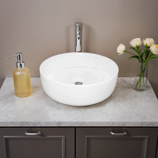 Раковина Azario 355х355х120 накладная, матовая белая (AZ-3134-MW) в Сочи и Адлере