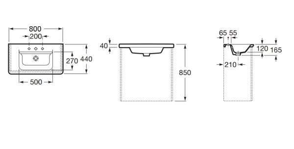 Тумба под раковину Roca Gap 80 подвесная, ящики с доводчиками, белый (Z.RU93.0.273.2) в Сочи и Адлере Тумба под раковину Roca Gap 80 подвесная, ящики с доводчиками, белый (Z.RU93.0.273.2) в Сочи и Адлере
