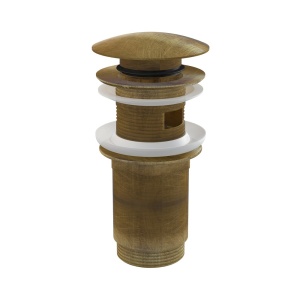 Водослив для умывальника click/clack 5/4&quot;, ANTIC, с большой заглушкой Бронза