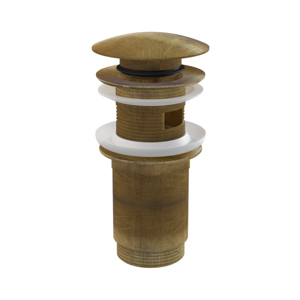 Водослив для умывальника click/clack 5/4", ANTIC, с большой заглушкой Бронза Водослив для умывальника click/clack 5/4", ANTIC, с большой заглушкой Бронза