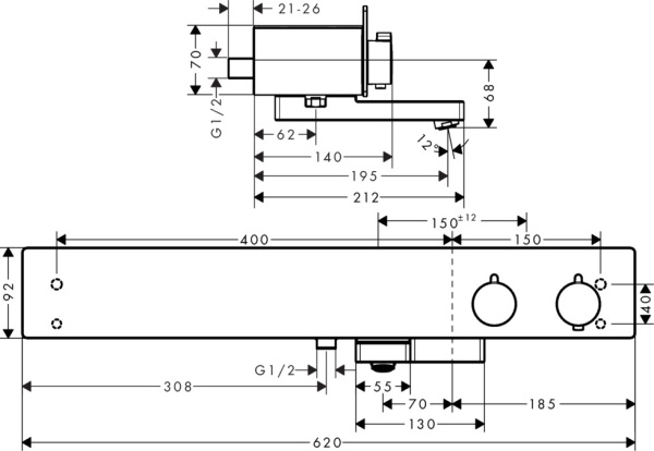 13109000 HG Термостат/ванны ShowerTablet 600,хр. в Сочи и Адлере 13109000 HG Термостат/ванны ShowerTablet 600,хр. в Сочи и Адлере