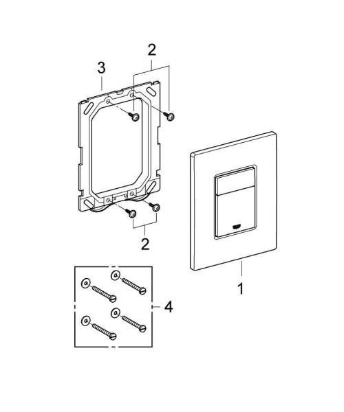 Накладная панель Skate Cosmopolitan 2 объема смыва  в Сочи и Адлере