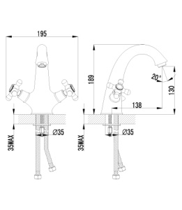 Смеситель Lemark Vintage LM2806B для раковины в Сочи и Адлере Смеситель Lemark Vintage LM2806B для раковины в Сочи и Адлере