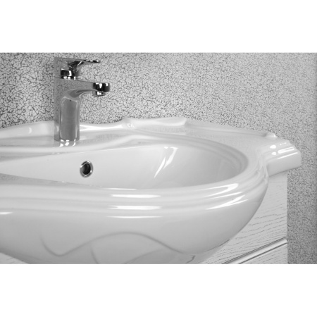 ЖЕРОНА 105 тумба-умывальник белое серебро БЕЗ раковины в Сочи и Адлере