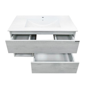 COMFORTY Тумба-умывальник "Турин-90" дуб белый с раковиной COMFORTY 90E в Сочи и Адлере COMFORTY Тумба-умывальник "Турин-90" дуб белый с раковиной COMFORTY 90E в Сочи и Адлере