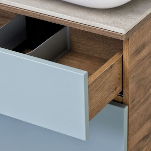 МИШЕЛЬ 100 Тумба-умывальник дуб рустикальный-фьорд (раковина приобретается отдельно умывальник накладной Infinity 60) со столешницей в Сочи и Адлере МИШЕЛЬ 100 Тумба-умывальник дуб рустикальный-фьорд (раковина приобретается отдельно умывальник накладной Infinity 60) со столешницей в Сочи и Адлере