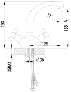 Смеситель Lemark Benefit LM2507C для раковины в Сочи и Адлере Смеситель Lemark Benefit LM2507C для раковины в Сочи и Адлере