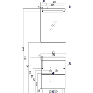 АМЕРИНА 60Н тумба 2 ящика на ножках белый в Сочи и Адлере АМЕРИНА 60Н тумба 2 ящика на ножках белый в Сочи и Адлере