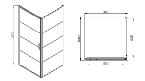 Душевое ограждение Azario RICHMOND 100*100*195 R, без поддона, 6 мм профиль в Сочи и Адлере