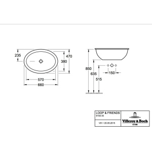 Раковина, Villeroy&Boch, Loop&Friends, ширина, мм-660, глубина, мм-470, высота, мм-215, тип установки-встраиваемый, отверстия для смесителя-отсутствую в Сочи и Адлере Раковина, Villeroy&Boch, Loop&Friends, ширина, мм-660, глубина, мм-470, высота, мм-215, тип установки-встраиваемый, отверстия для смесителя-отсутствую в Сочи и Адлере