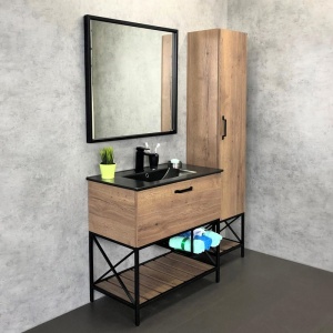 COMFORTY. Тумба-умывальник "Бредфорд-90" дуб темный с раковиной COMFORTY 90E в Сочи и Адлере