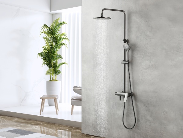 Смеситель Lemark Bronx LM3762GM для ванны с верхней душ. лейкой "Тропический дождь", 3-ф. лейкой, гр в Сочи и Адлере Смеситель Lemark Bronx LM3762GM для ванны с верхней душ. лейкой "Тропический дождь", 3-ф. лейкой, гр в Сочи и Адлере