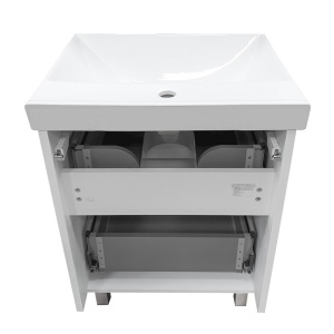 COMFORTY Тумба-умывальник "Дублин-60" белый глянец с раковиной COMFORTY 8056 в Сочи и Адлере COMFORTY Тумба-умывальник "Дублин-60" белый глянец с раковиной COMFORTY 8056 в Сочи и Адлере