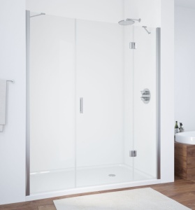 Дверь в душевой проем AFP-F 160 08 01 профиль хром глянцевый, стекло прозрачное Дверь в душевой проем AFP-F 160 08 01 профиль хром глянцевый, стекло прозрачное